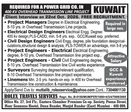 Urgent Hiring for Kuwait at SML Jobs — original poster