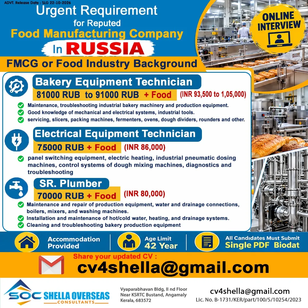 Urgent Hiring for Russia at SML Jobs — original poster