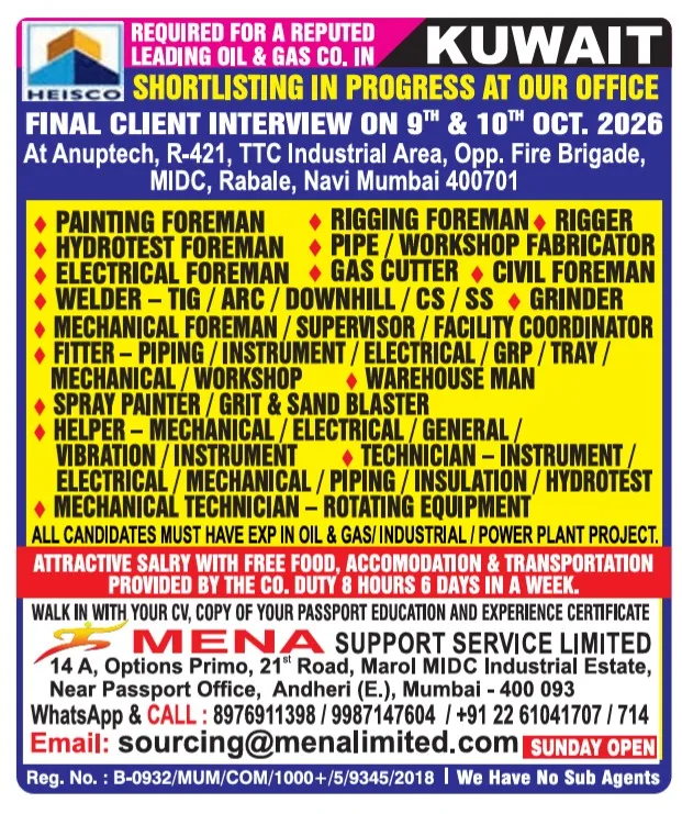 Urgent Hiring for Kuwait at SML Jobs — original poster