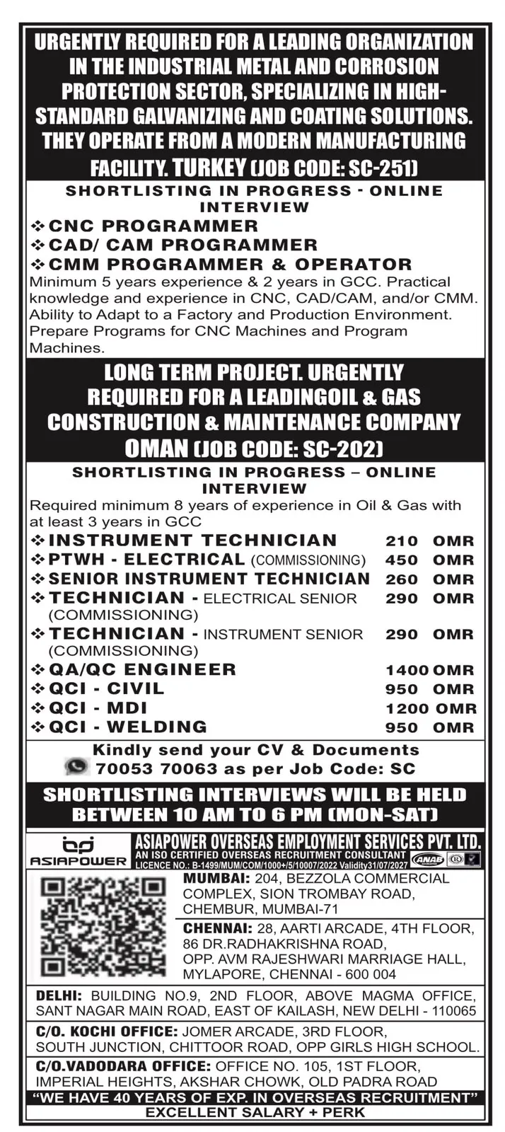 Urgent Hiring for Oman at SML Jobs — original poster