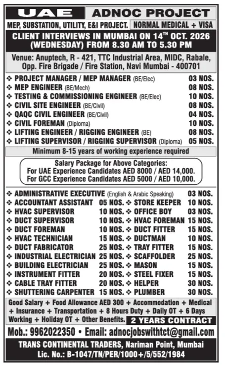 Urgent Hiring for UAE at SML Jobs — original poster