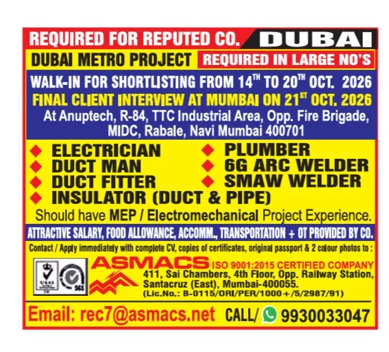 Urgent Hiring for Dubai at SML Jobs — original poster